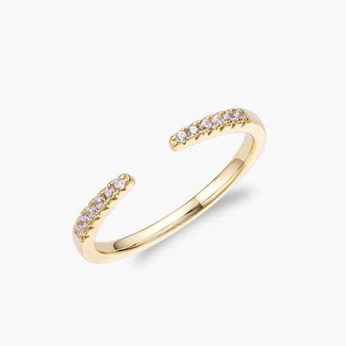 Open Pavé Stacking Ring